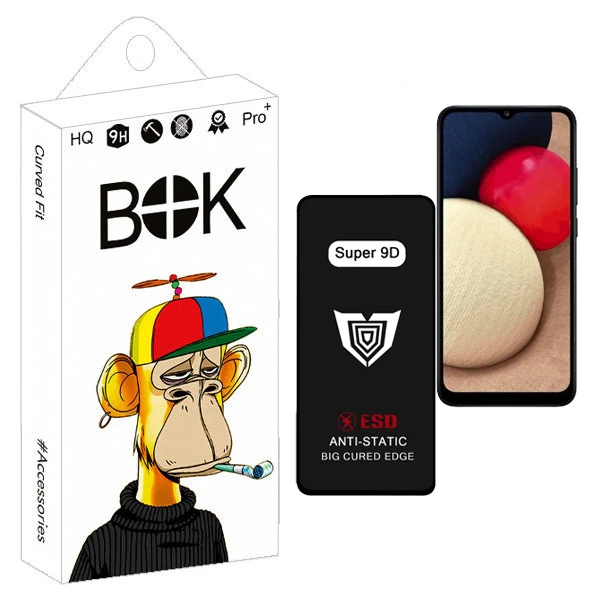 محافظ صفحه نمایش بوک مدل Super 9D Pro مناسب برای گوشی موبایل سامسونگ galaxy A12