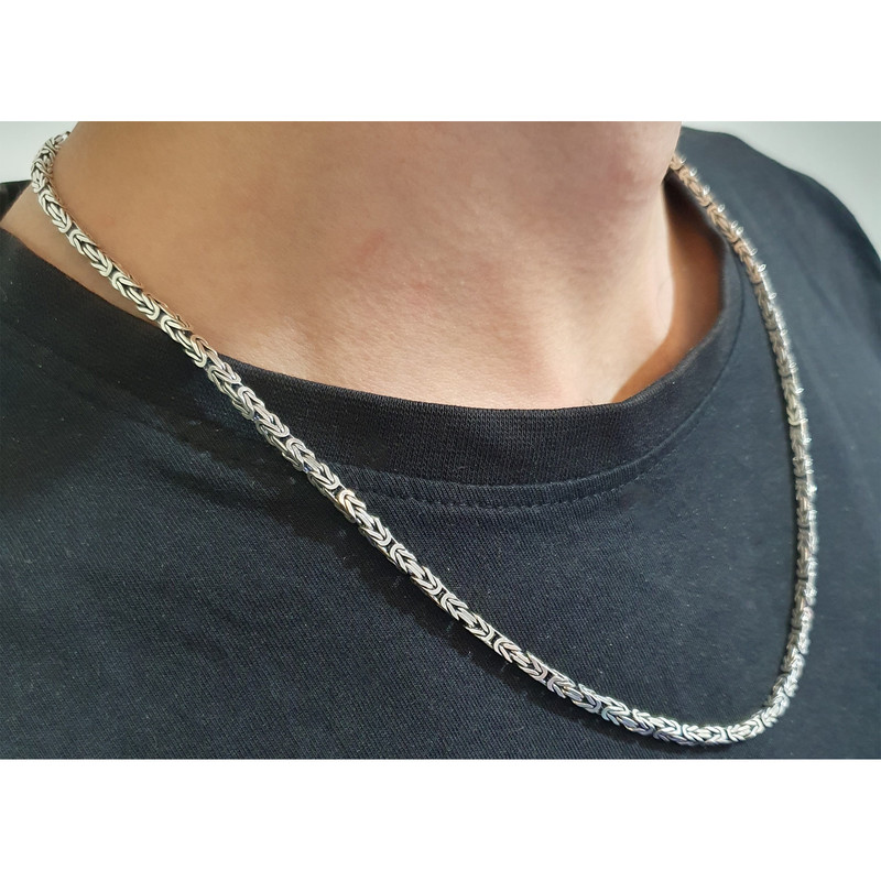 زنجیر نقره مردانه مدل ماری کد 31