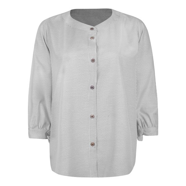 شومیز آستین بلند یقه گرد زنانه مدل الماس رنگ طوسی