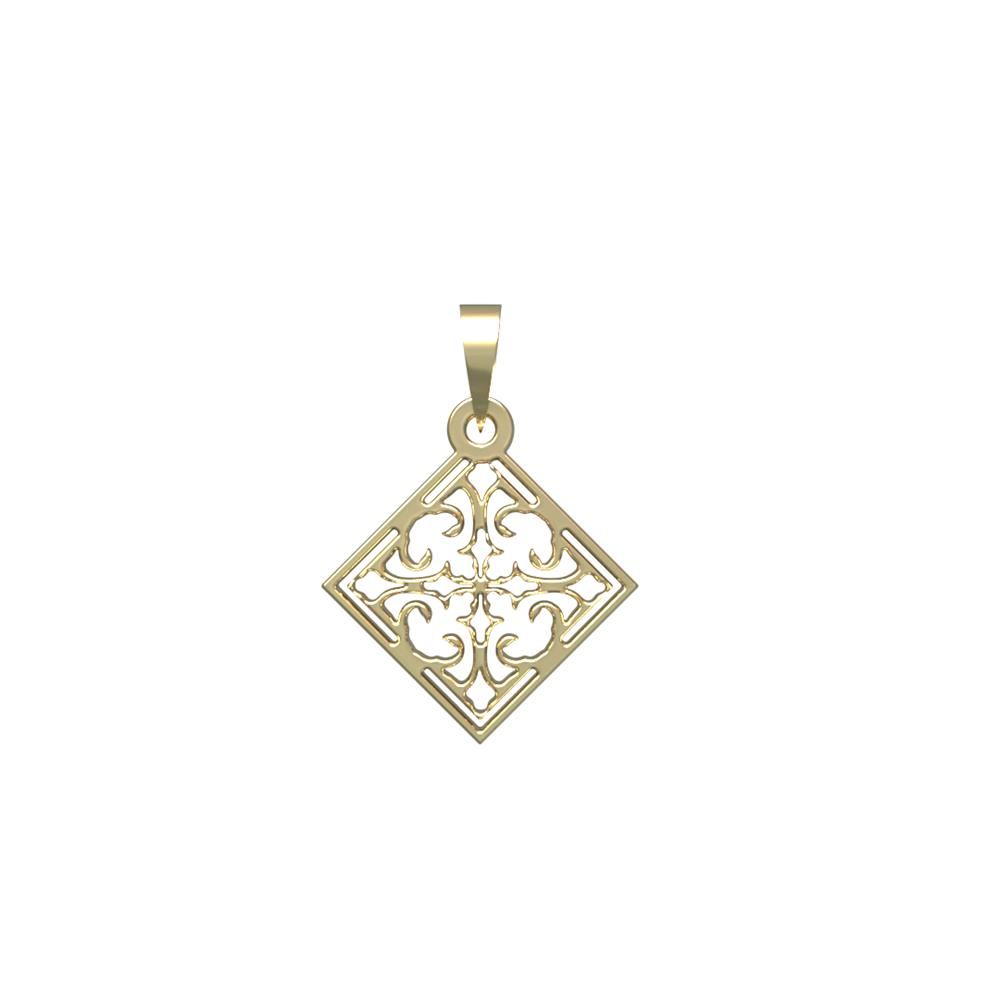 آویز گردنبند طلا 18 عیار زنانه مدوپد مدل اسلیمی کد PA1-10389 -  - 2