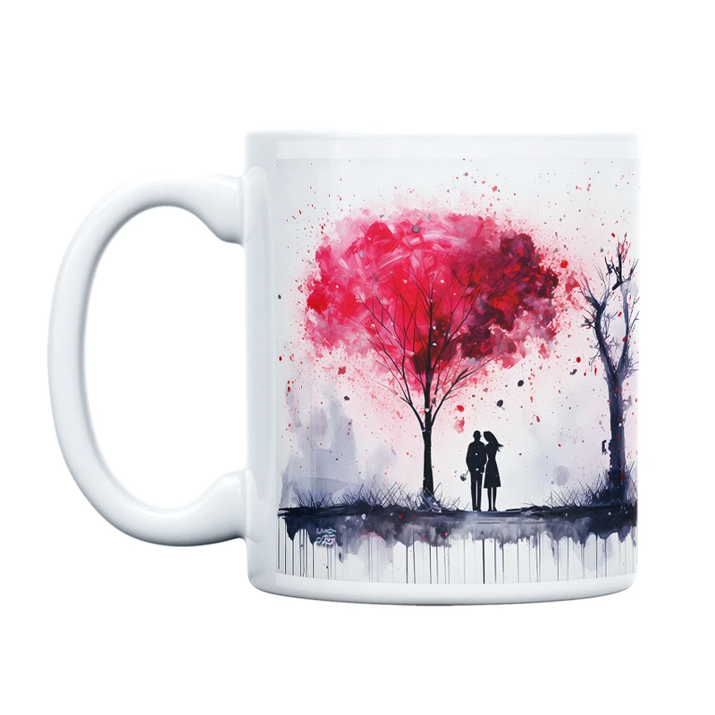 ماگ حس آمیزی طرح عاشقانه مدل قلب زیبا کد 48