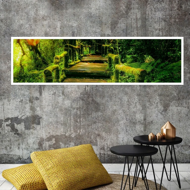 تابلو بکلیت طرح منظره جنگلی مدل کشیده W-7784