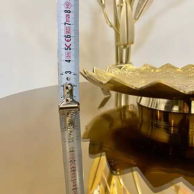 بشقاب میوه خوری برنجی مدل گلبرگ150004