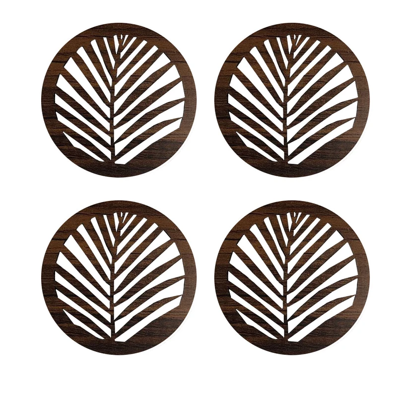 زیر لیوانی مدل چوبی کد 02 بسته 4 عددی