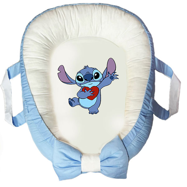 سرویس خواب سه تکه نوزاد ناریکو مدل گارد محافظ دار طرح لیلو و استیج کد 0245