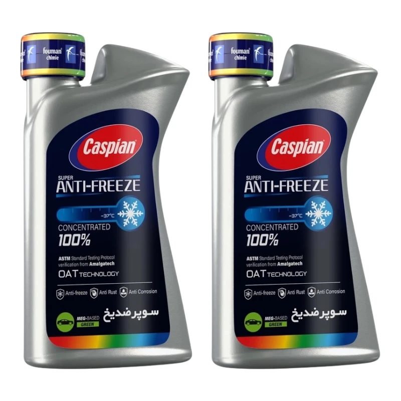ضدیخ و ضدجوش 100 درصد خالص  کاسپین مدل Four Seasons حجم 900 میلی‌ لیتر بسته 2 عددی
