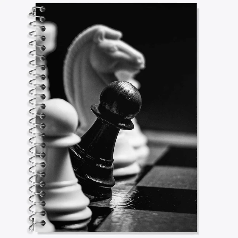 دفتر زبان 50 برگ خندالو مدل دو خط طرح شطرنج کد 29252