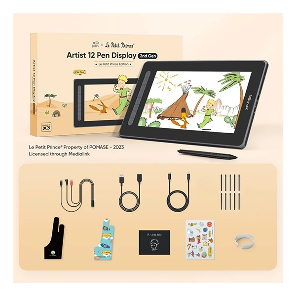 عکس شماره 10 : قلم نوری با صفحه نمایش 11.9 اینچ ایکس پی-پن مدل artist 12 (2nd gen) la petite prince