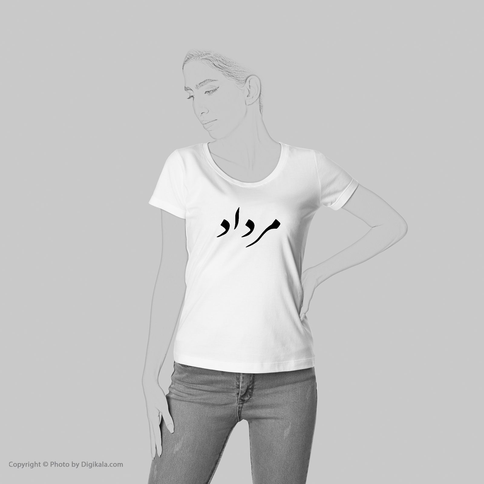 تیشرت آستین کوتاه زنانه شین دیزاین طرح ماه تولد مرداد کد 4602 -  - 2