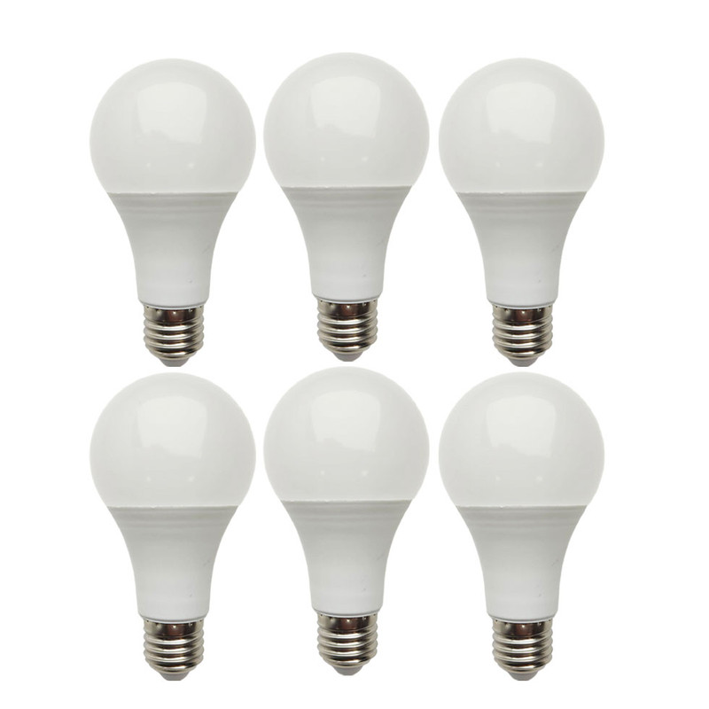 لامپ ال ای دی 18 وات کاسپین مدل حبابی E27 طرح اقتصادی بسته 6 عددی