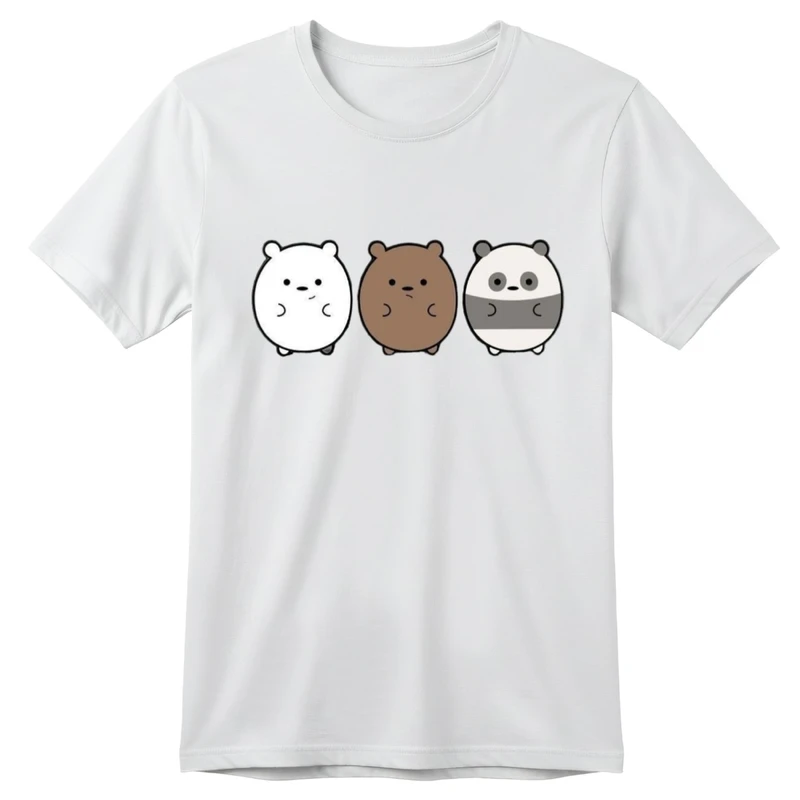 تی‌شرت آستین کوتاه بچگانه مدل خرس های کله پوک کد p1  