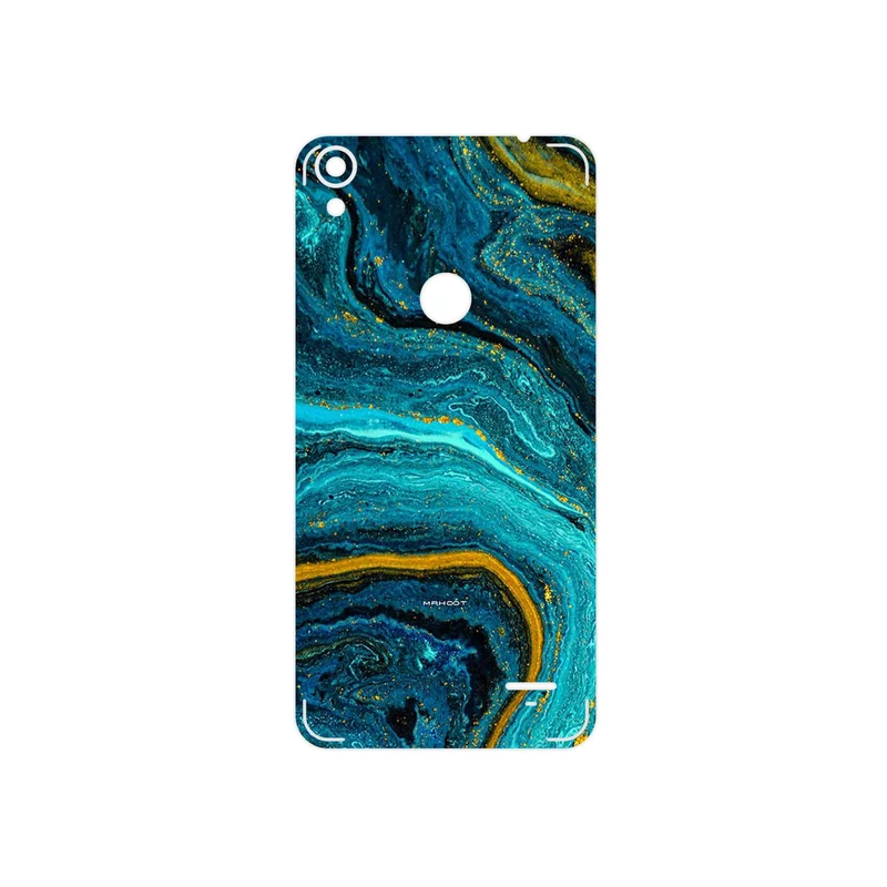 برچسب پوششی ماهوت مدل Turquoise marblewith golden streaks مناسب برای گوشی موبایل تکنو WX4 Pro