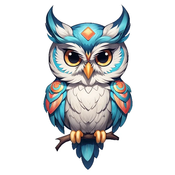  استیکر پارچه و لباس پاد آفرین طرح جغد کد 2288