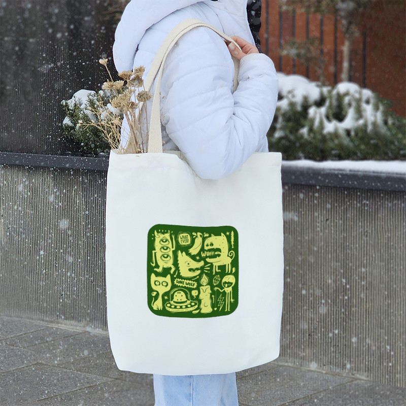 ساک خرید خندالو مدل موجودات فضایی کد 8710