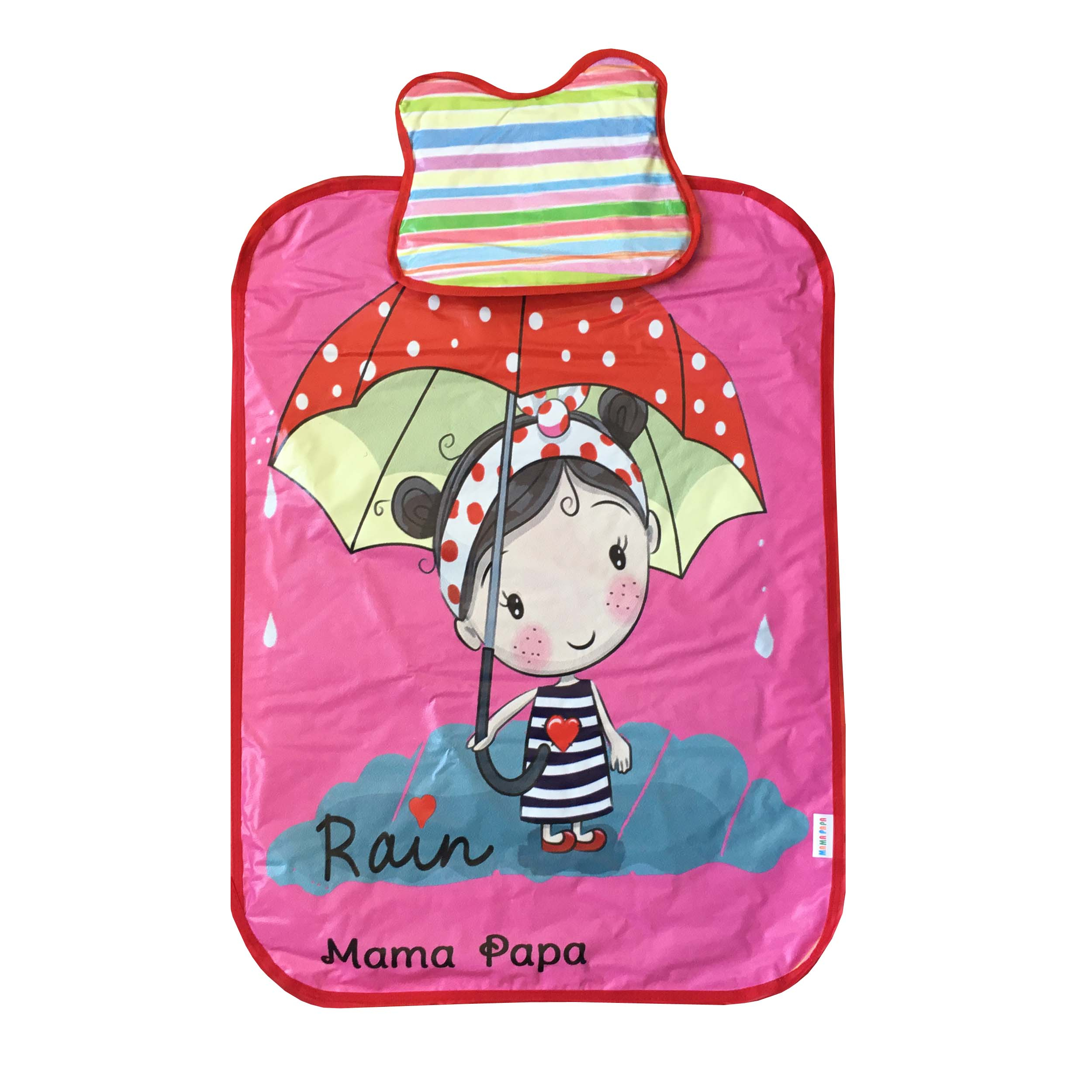 زیرانداز تعویض نوزاد ماما پاپا مدل دخترک چتری کد 8