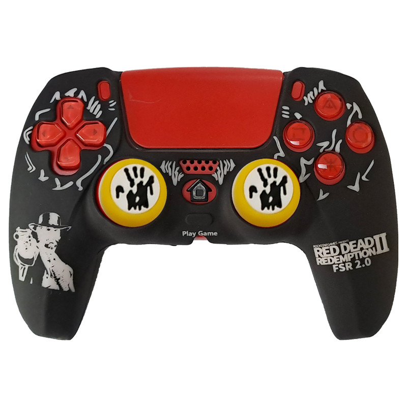 محافظ دسته بازی پلی استیشن 5 مدل Red dead fsr PS5550 به همراه روکش آنالوگ