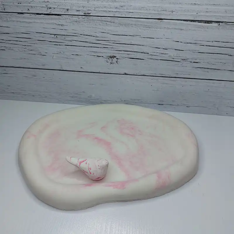 ست 3 تکه جاشمعی و گلدان بتنی مدل دفرمه