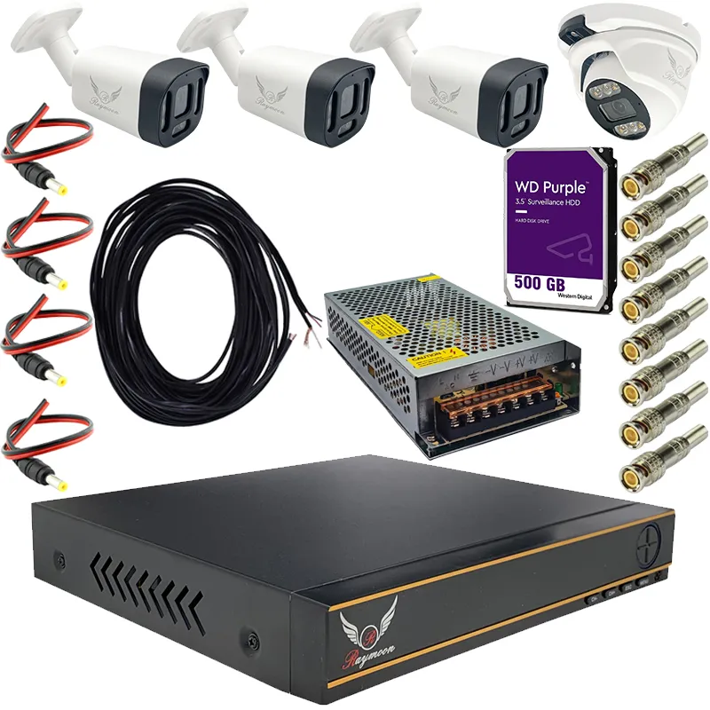 پک سیستم امنیتی دوربین مداربسته رایمون مدل 2 مگاپیکسل کد RP-2MP-4C03