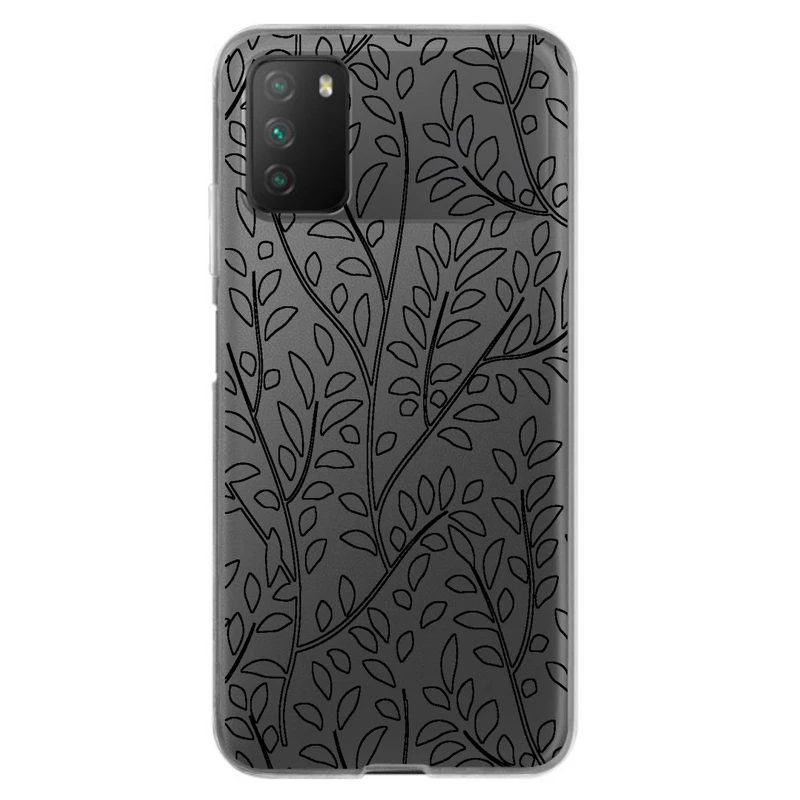 کاور مگافون طرح برگ مدل C45-B مناسب برای گوشی موبایل شیائومی Poco M3