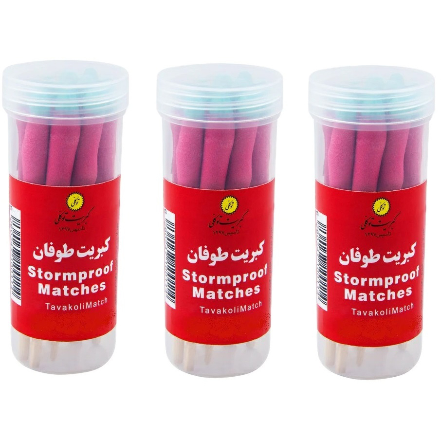 کبریت توکلی مدل طوفان بسته 3 عددی