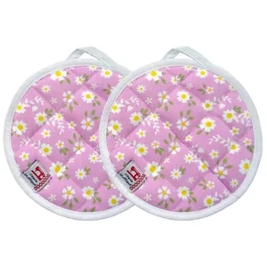 دستگیره منسوجات خسروشاهی برتر مدل  گرد طرح بهار کد DGM174 بسته 2 عددی