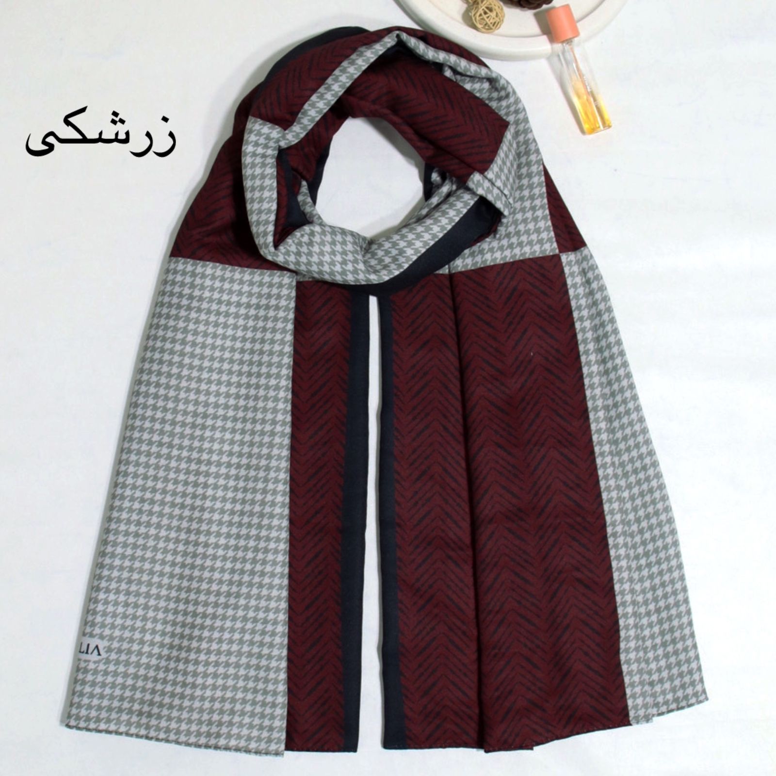شال زنانه آنالیا مدل کج راه طرح پیچازی کد a-9545 -  - 7