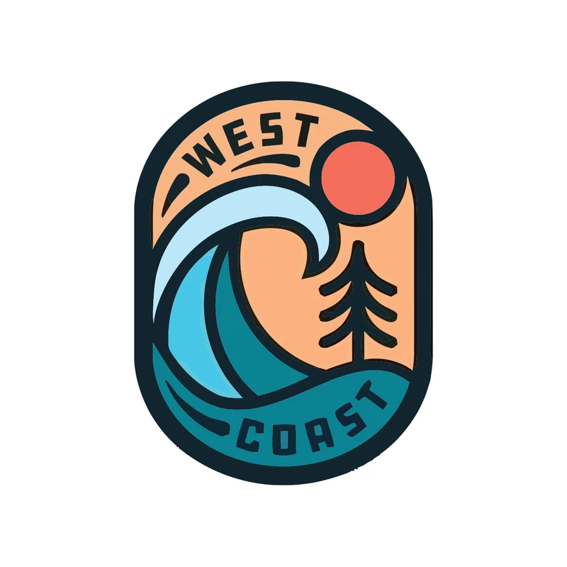 برچسب لپ تاپ طرح ساحلی کد 1749