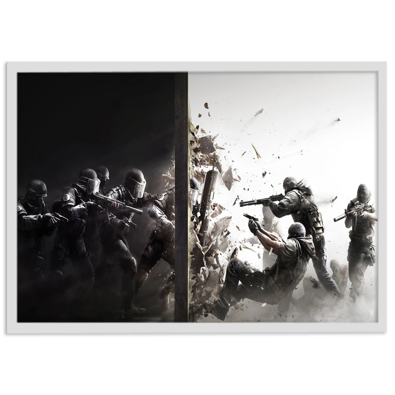 تابلو نوری بکلیت طرح بازی گیم نت Rainbow Six مدل W-s1432