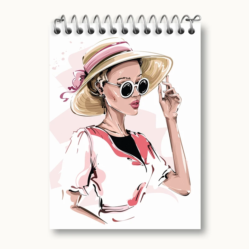 دفتر یادداشت 50 برگ خندالو مدل دختر قوی Girl Power کد 28928