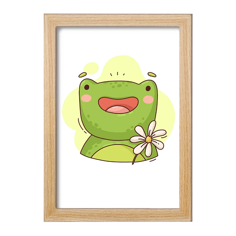 تابلو خندالو مدل قورباغه حیوانات بامزه کد 37176