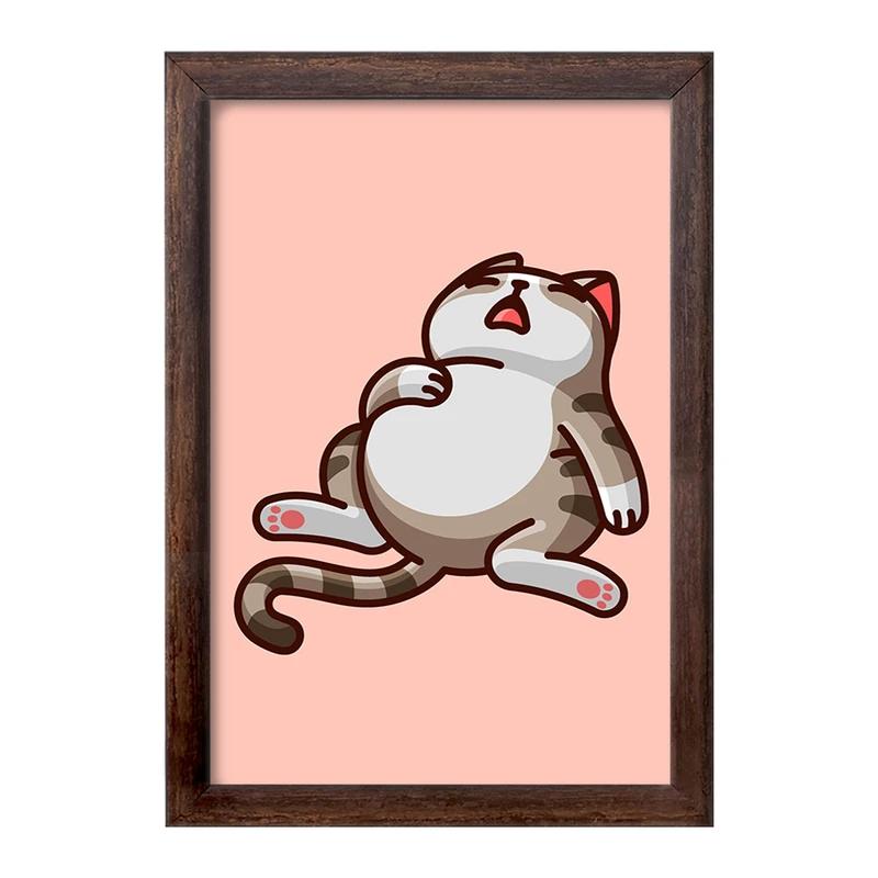 تابلو خندالو طرح حیوانات بامزه گربه کد 28196