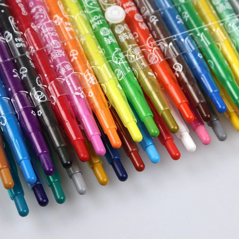 پاستل روغنی 36 رنگ گرسپ مدل ROLLING TWISTY CRAYON بسته 9 عددی