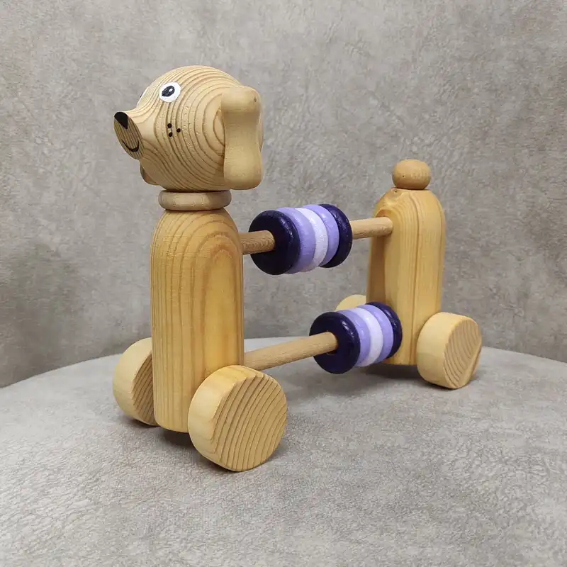 اسباب بازی چوبی مدل سگ شکم حلقه کد 012