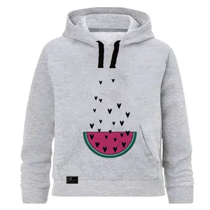 هودی دخترانه مدل YALDA کد J66 رنگ طوسی