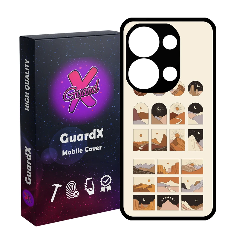 کاور گارد ایکس طرح طبیعت مدل Glass10833 مناسب برای گوشی موبایل شیائومی Redmi Note 13 Pro 4G / Poco M6 Pro 4G
