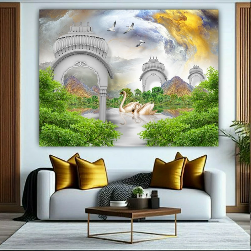 پوستر طرح مخمل باغ رویایی کد FP105028