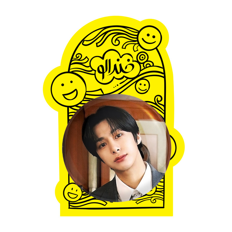 آینه جیبی خندالو طرح هیونگ وون گروه مانستا اکس MONSTA X مدل تاشو کد 21184