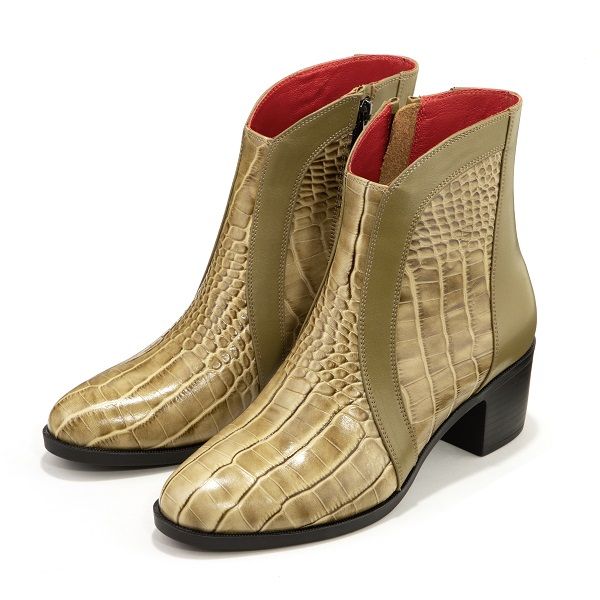 نیم بوت زنانه چرم مشهد مدل J2515 -  - 2