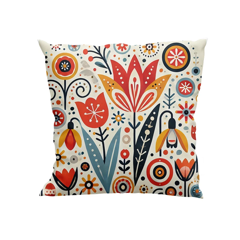 کوسن پاد آفرین مدل گل های فانتزی کد DKK1256