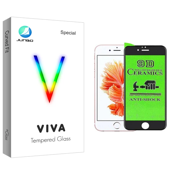 محافظ صفحه نمایش 9D جانبو مدل Viva Glass مناسب برای گوشی موبایل اپل iphone 6 / 6s