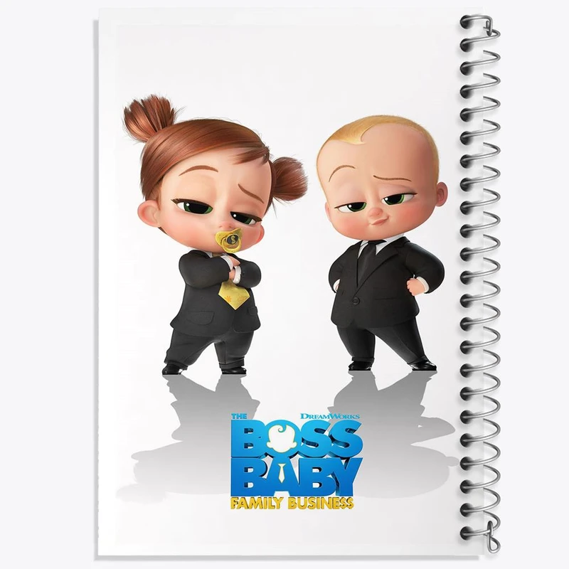 دفتر ژورنال نویسی 50 برگ خندالو مدل نقطه ای طرح بچه رئیس Boss Baby کد 10326