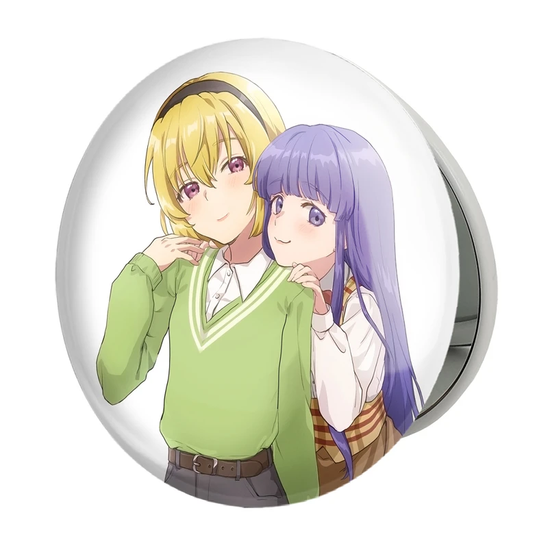 آینه جیبی خندالو طرح ریکا و ساتوکو انیمه هیگوراشی وقتی اشک می ریزد مدل تاشو کد 18125 