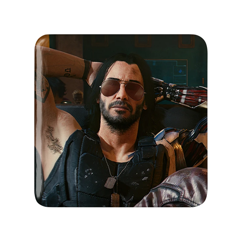 مگنت خندالو طرح جانی سایبر پانک مدل مربعی کد 30577