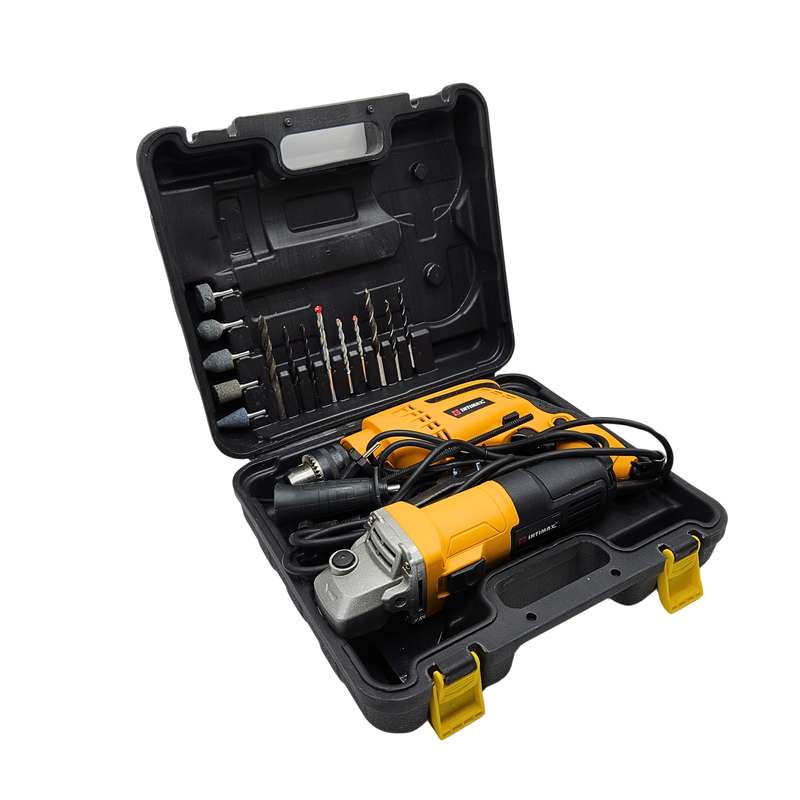 دریل و مینی فرز صنعتی اینتیمکث کد 100226 مجموعه دوعددی