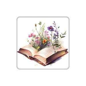 زیرلیوانی طرح کتاب و گل کد 2069807