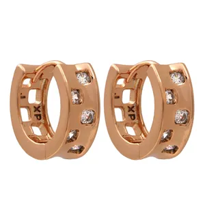 گوشواره زنانه ژوپینگ مدل حلقه ی نگینی کد TE 178