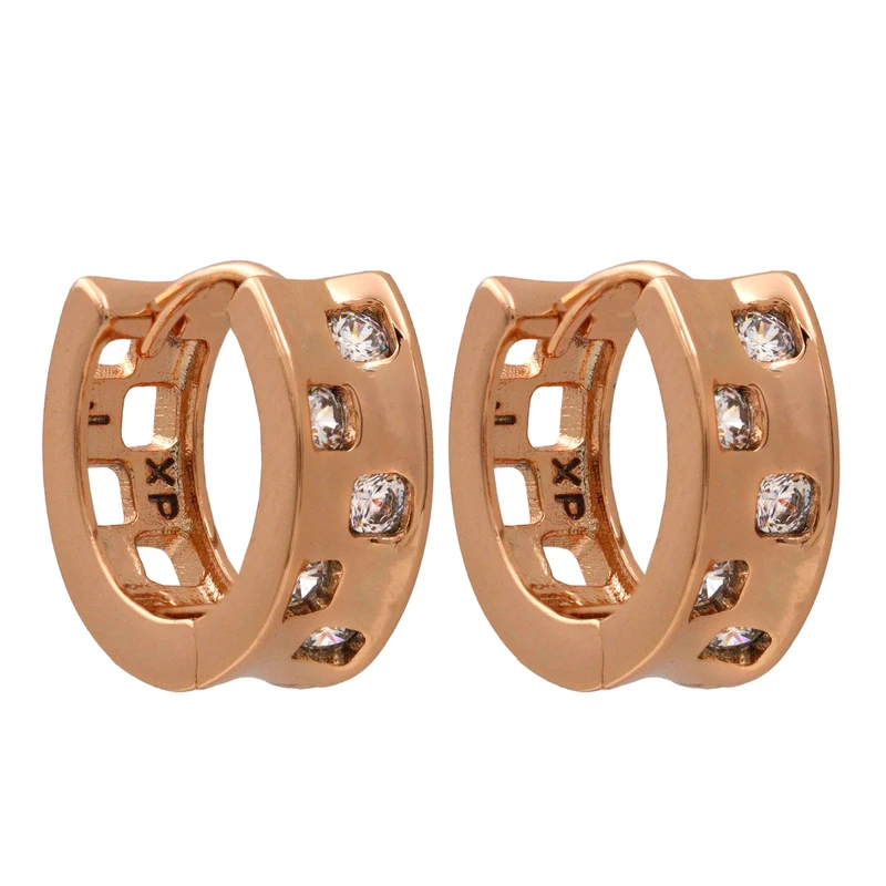 گوشواره زنانه ژوپینگ مدل حلقه ی نگینی کد TE 178