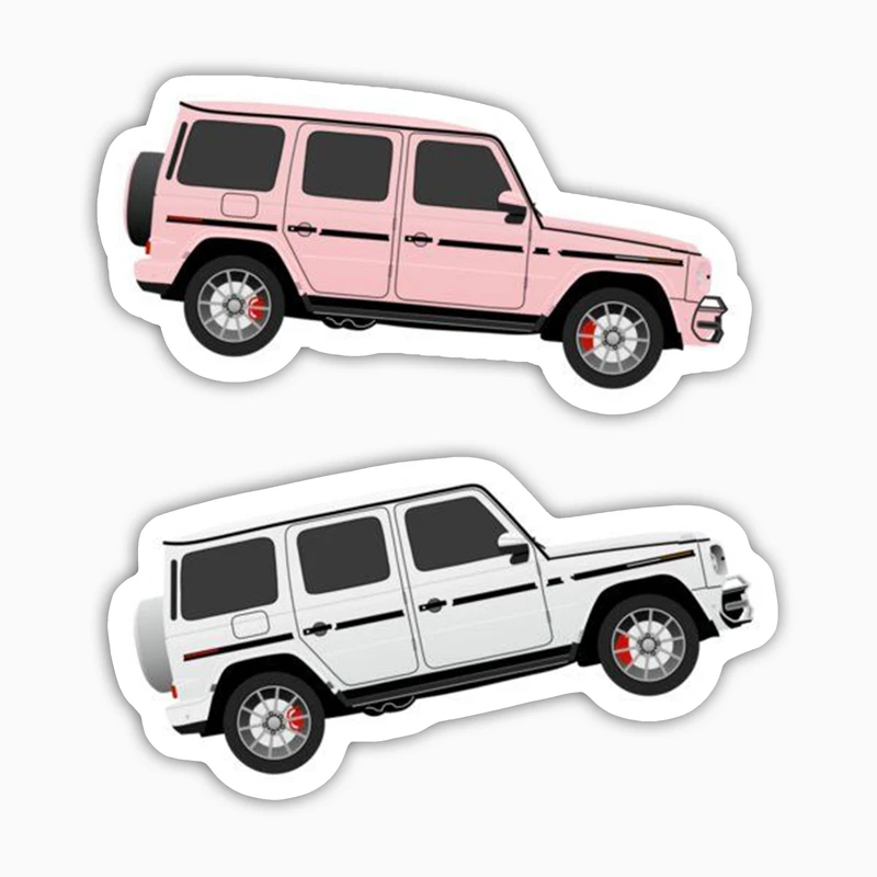استیکر لپ تاپ و موبایل بووم طرح ماشین مدل G Class WP کد KT43  مجموعه 2 عددی
