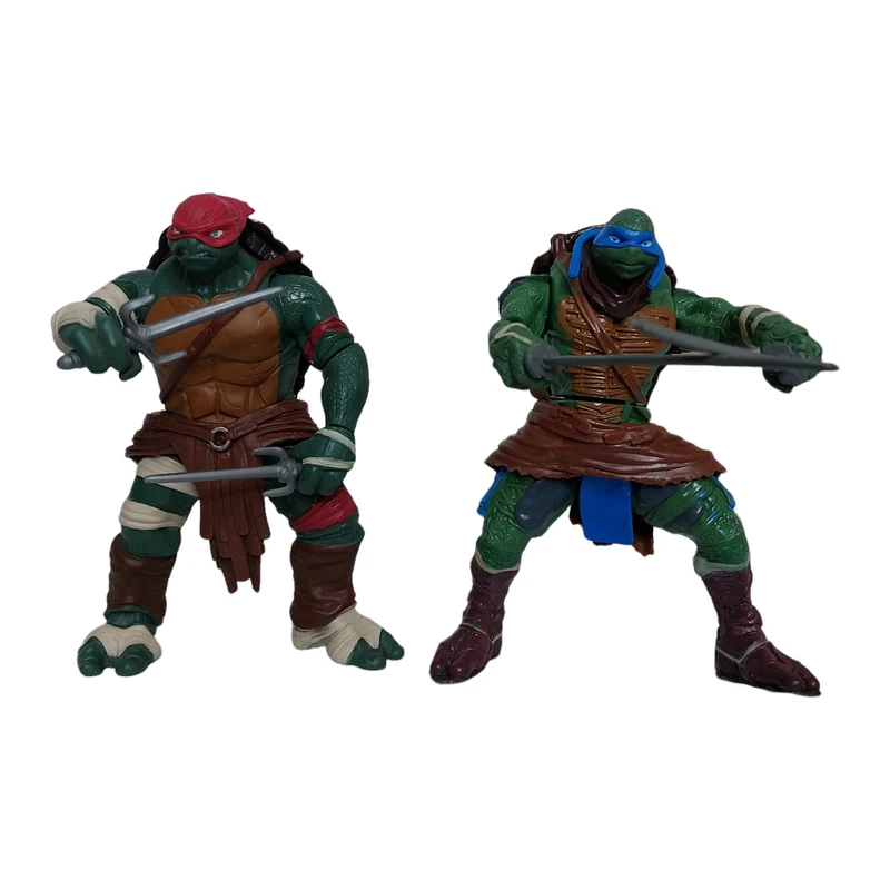 اکشن فیگور پلی میتس مدل لاکپشت های نینجا طرح لئوناردو و رافائل مجموعه دو عددی