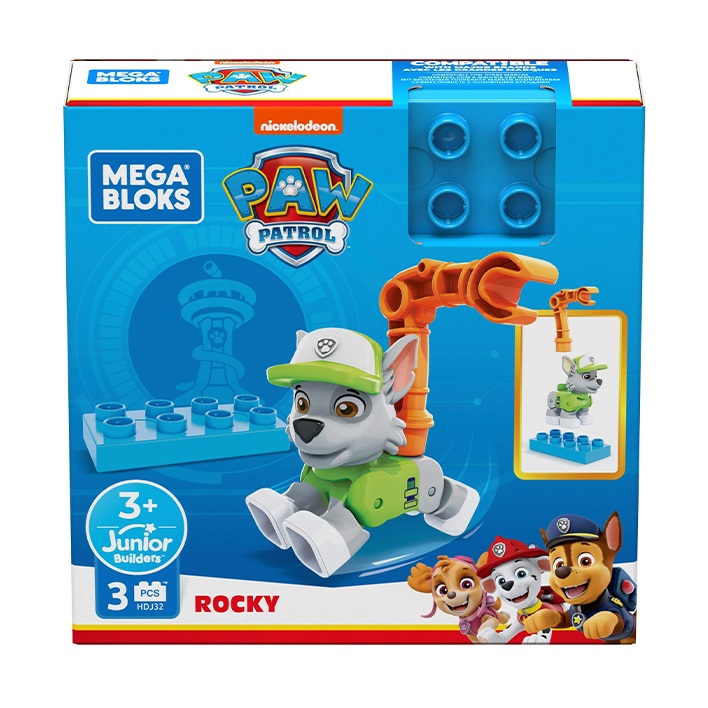 ساختنی مگابلاکس سری PAW Patrol مدل Rocky کد HDJ32